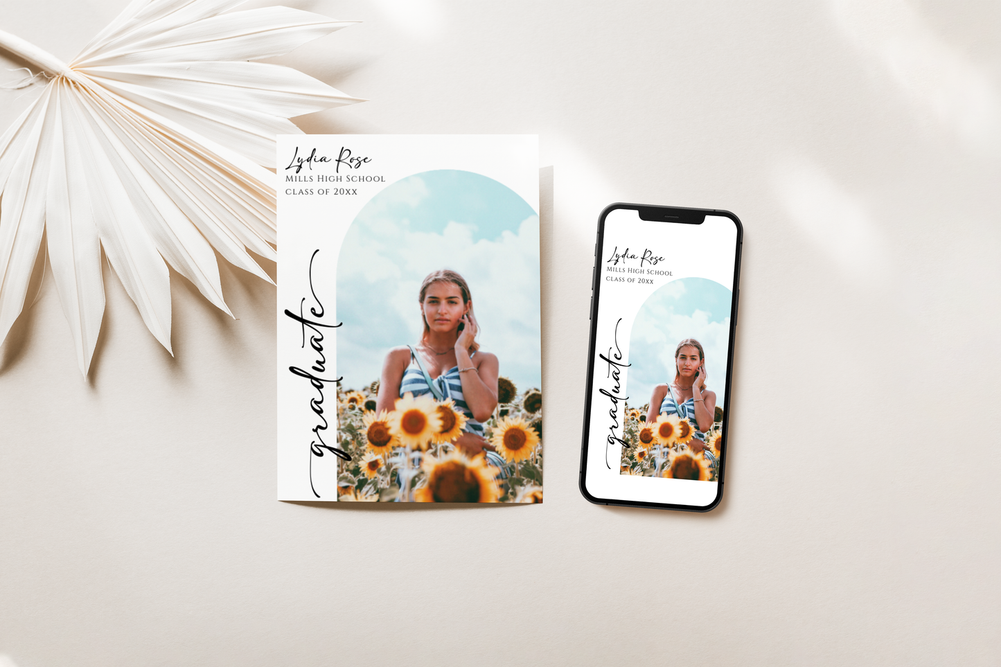 Modern Graduation Party Invitation Template EWP101
