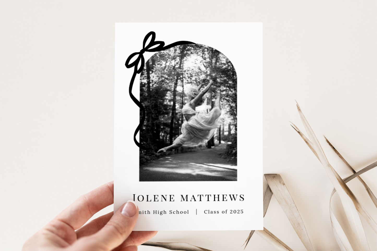 Senior Graduation Party Invitation With Bow EWP104