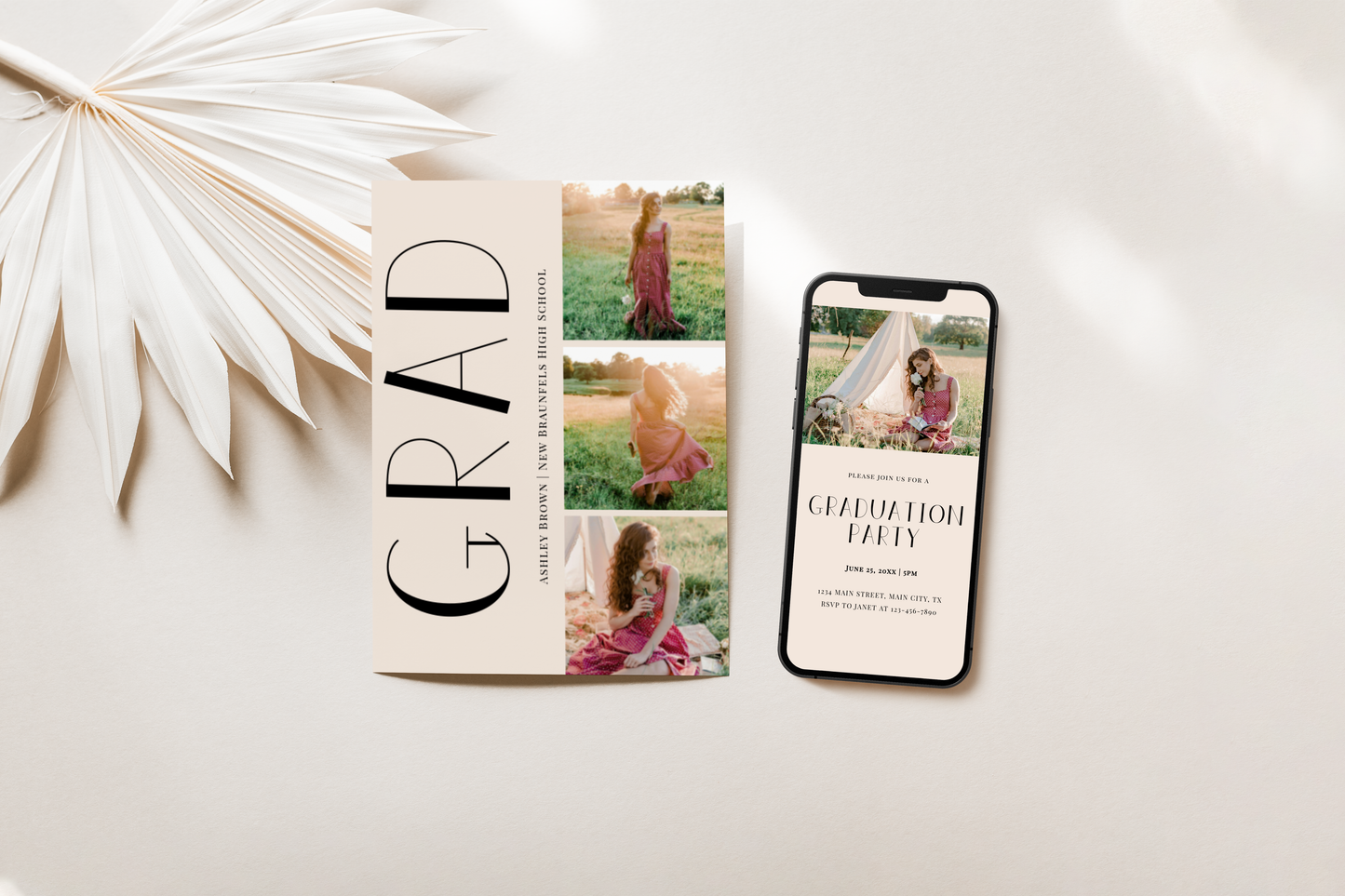 Graduation Announcement Template With Photos EWP111