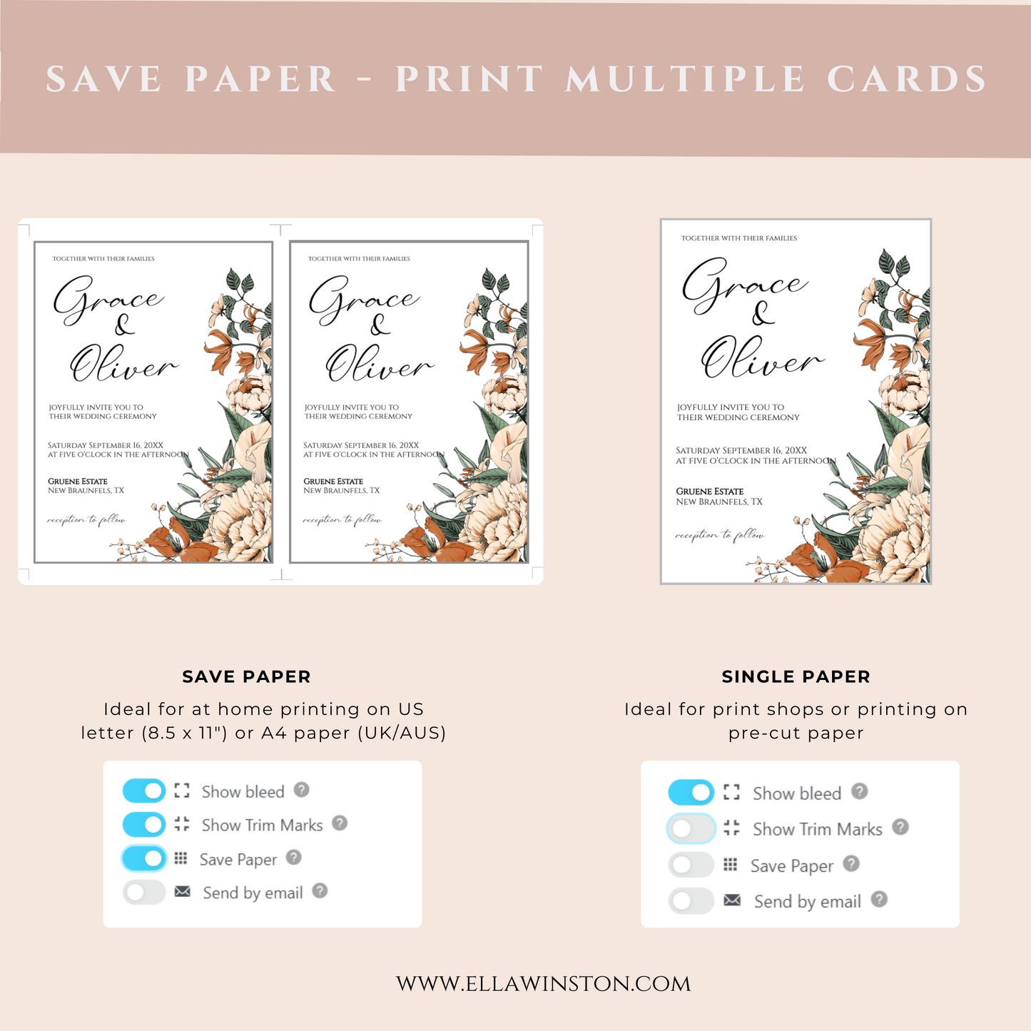 Printable Church Wedding Program