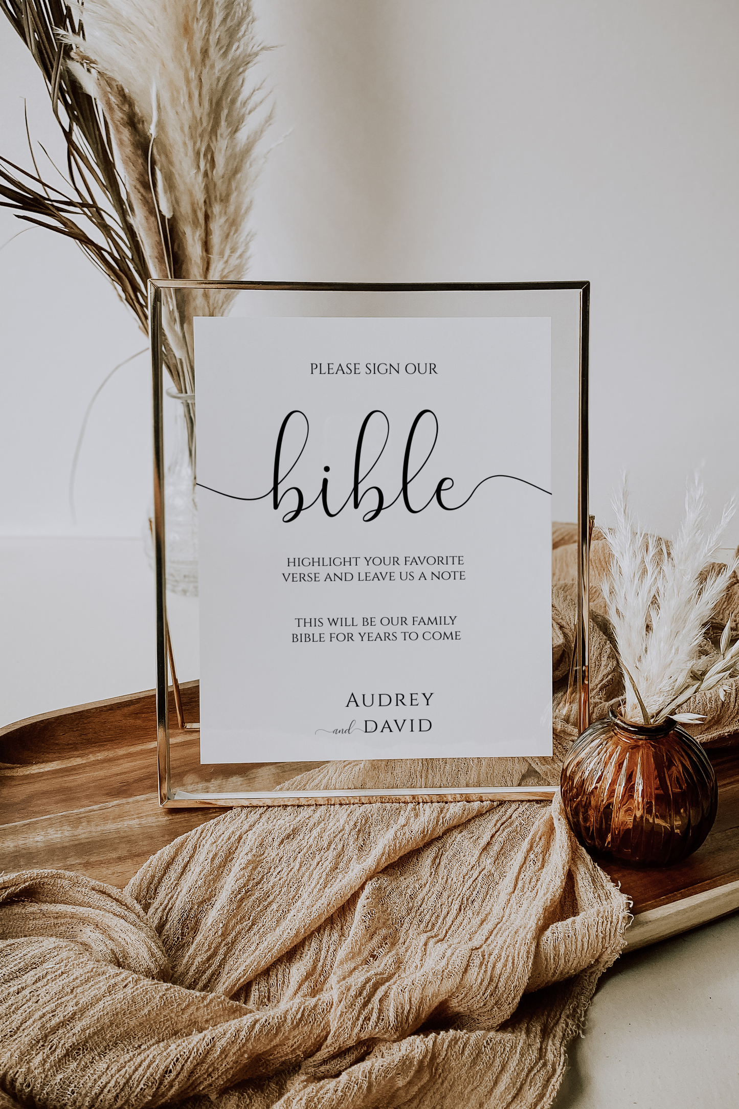 Wedding Bible Guest Book Sign EWP001