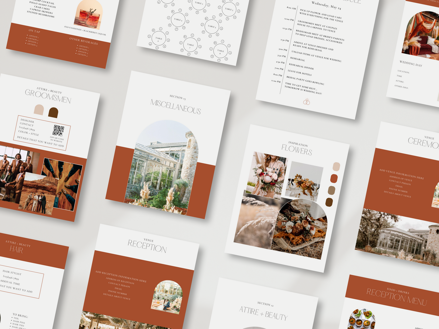 The Ultimate All In One Digital Wedding Planner In Terracotta