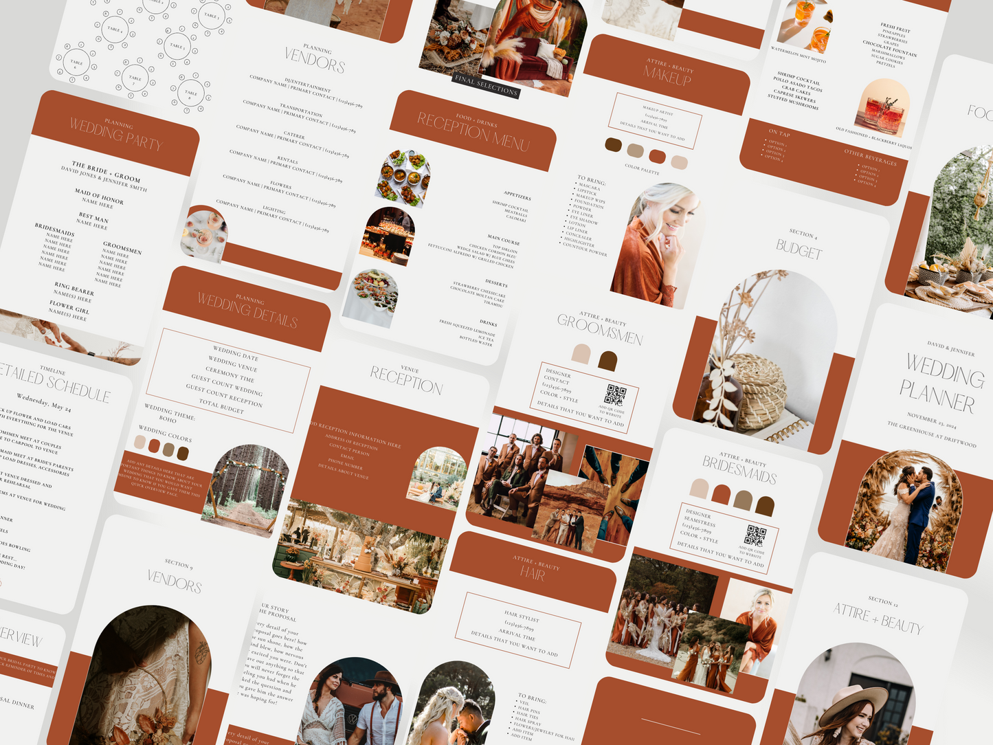 The Ultimate All In One Digital Wedding Planner In Terracotta