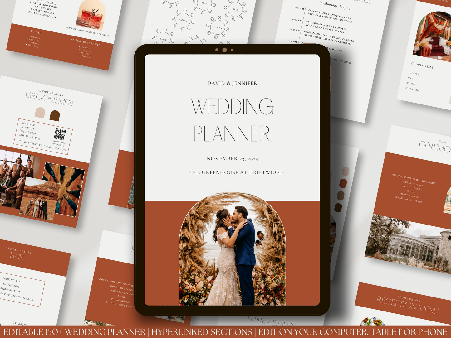The Ultimate All In One Digital Wedding Planner In Terracotta