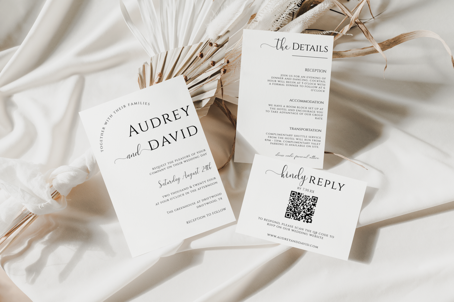 Modern Minimalist Invitation Set Template