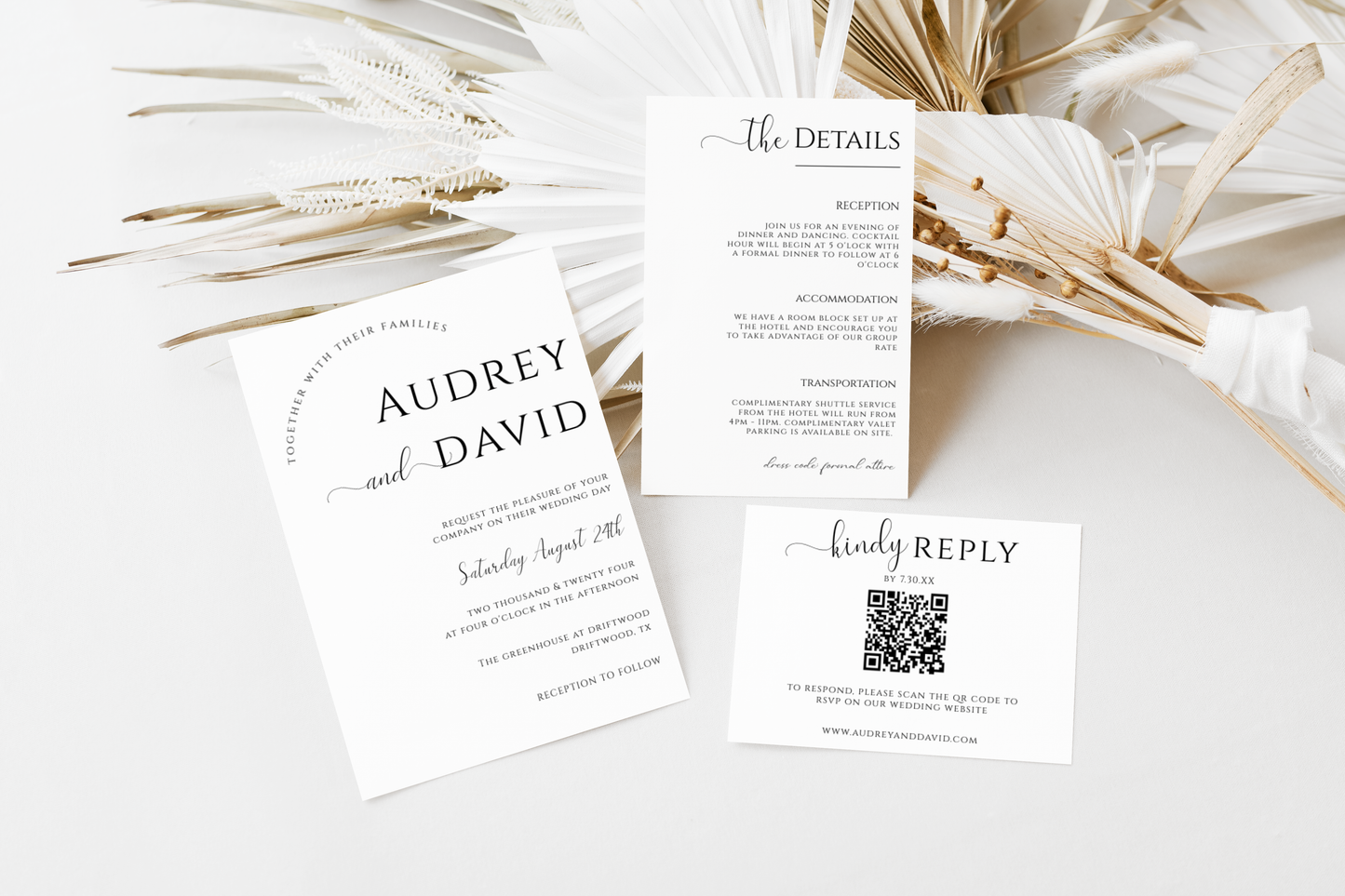 Modern Minimalist Invitation Set Template