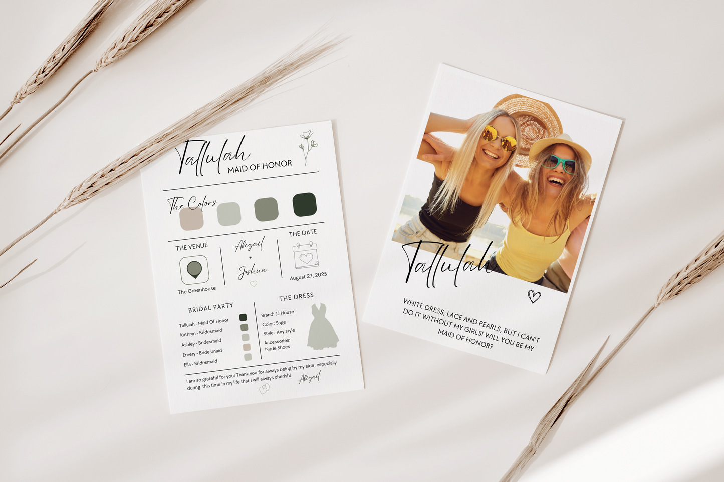Bridesmaid Proposal Card Template