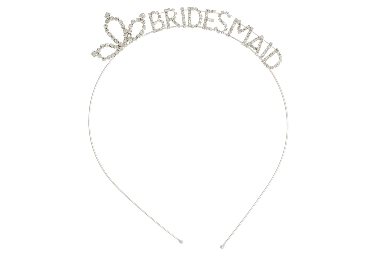 Silver Bridesmaid Headband for Bachelorette Party