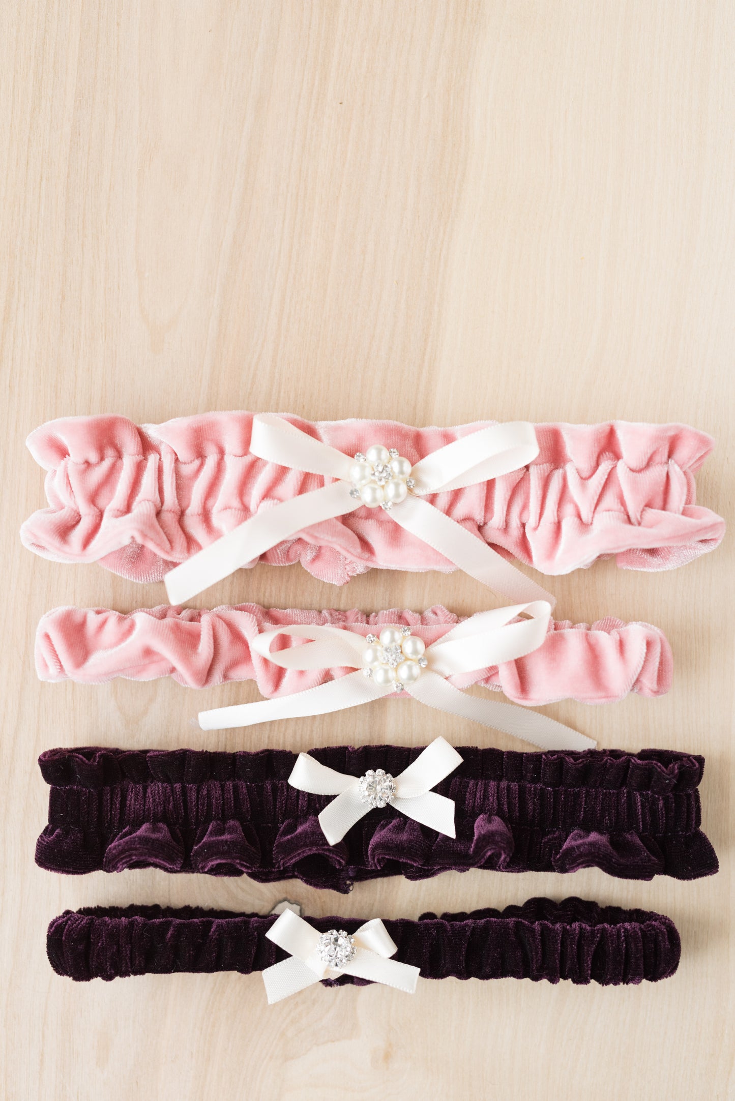 Velvet Bridal Garter Sets