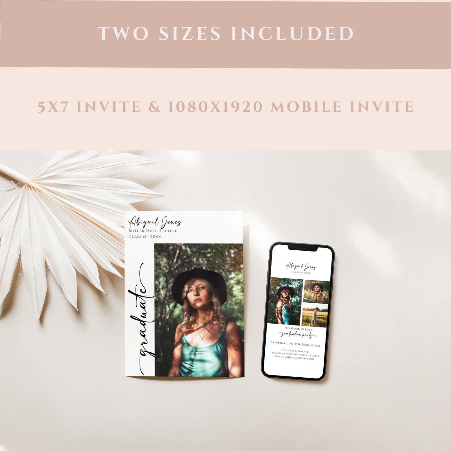 Modern Graduation Party Invitation EWP102