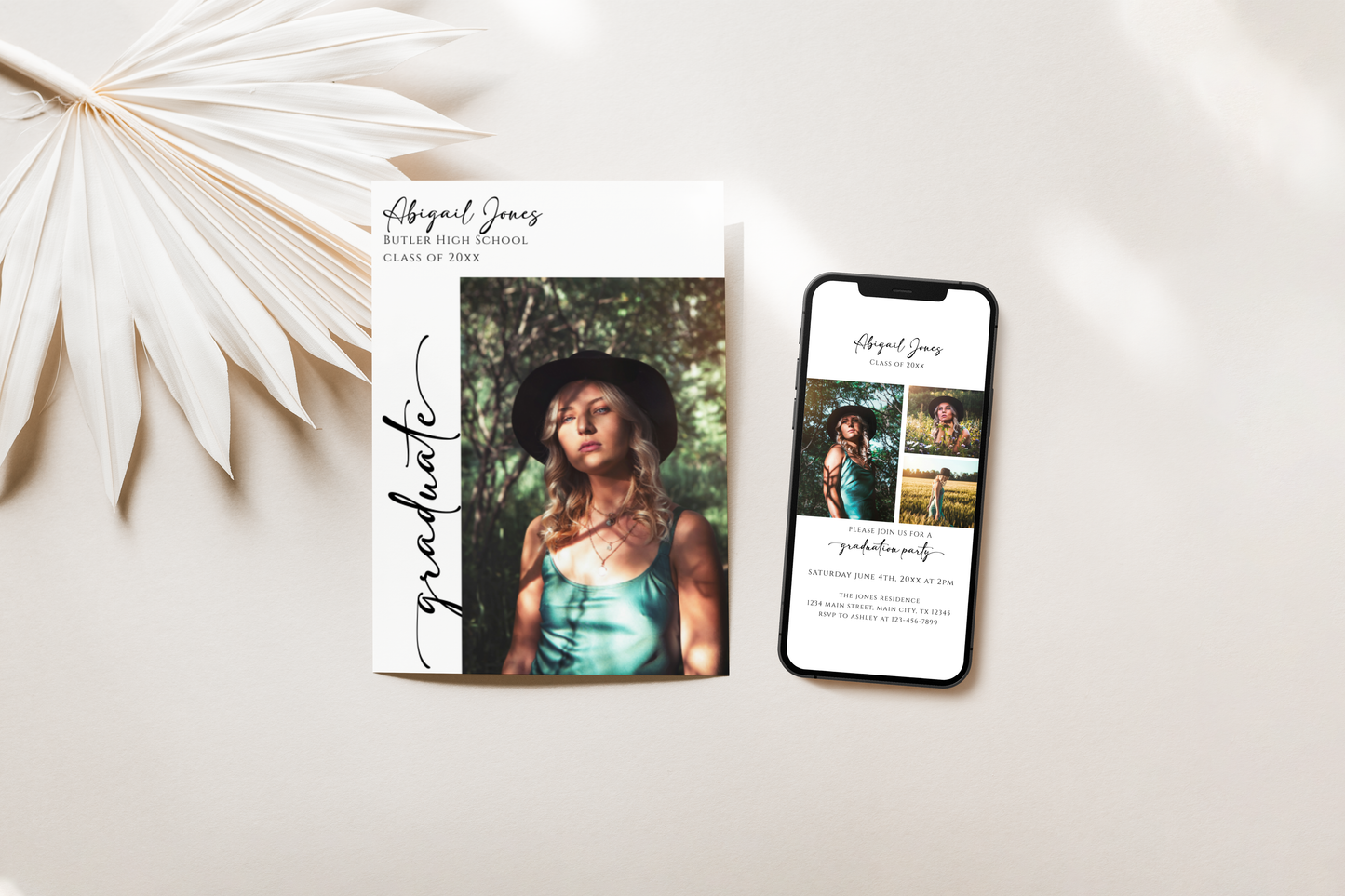 Modern Graduation Party Invitation EWP102