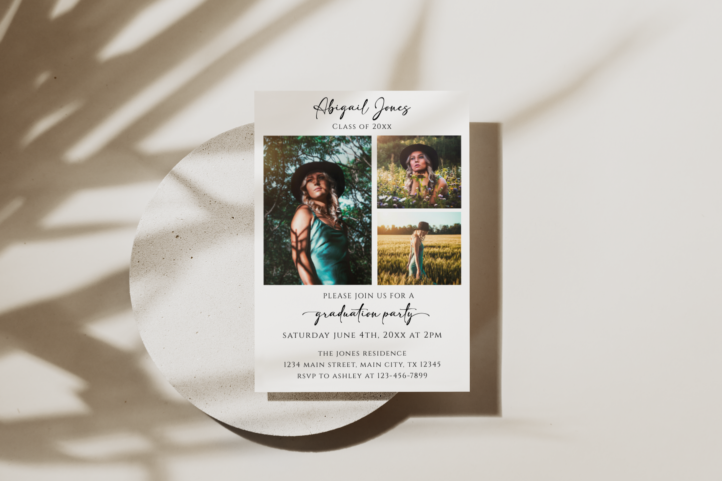 Modern Graduation Party Invitation EWP102