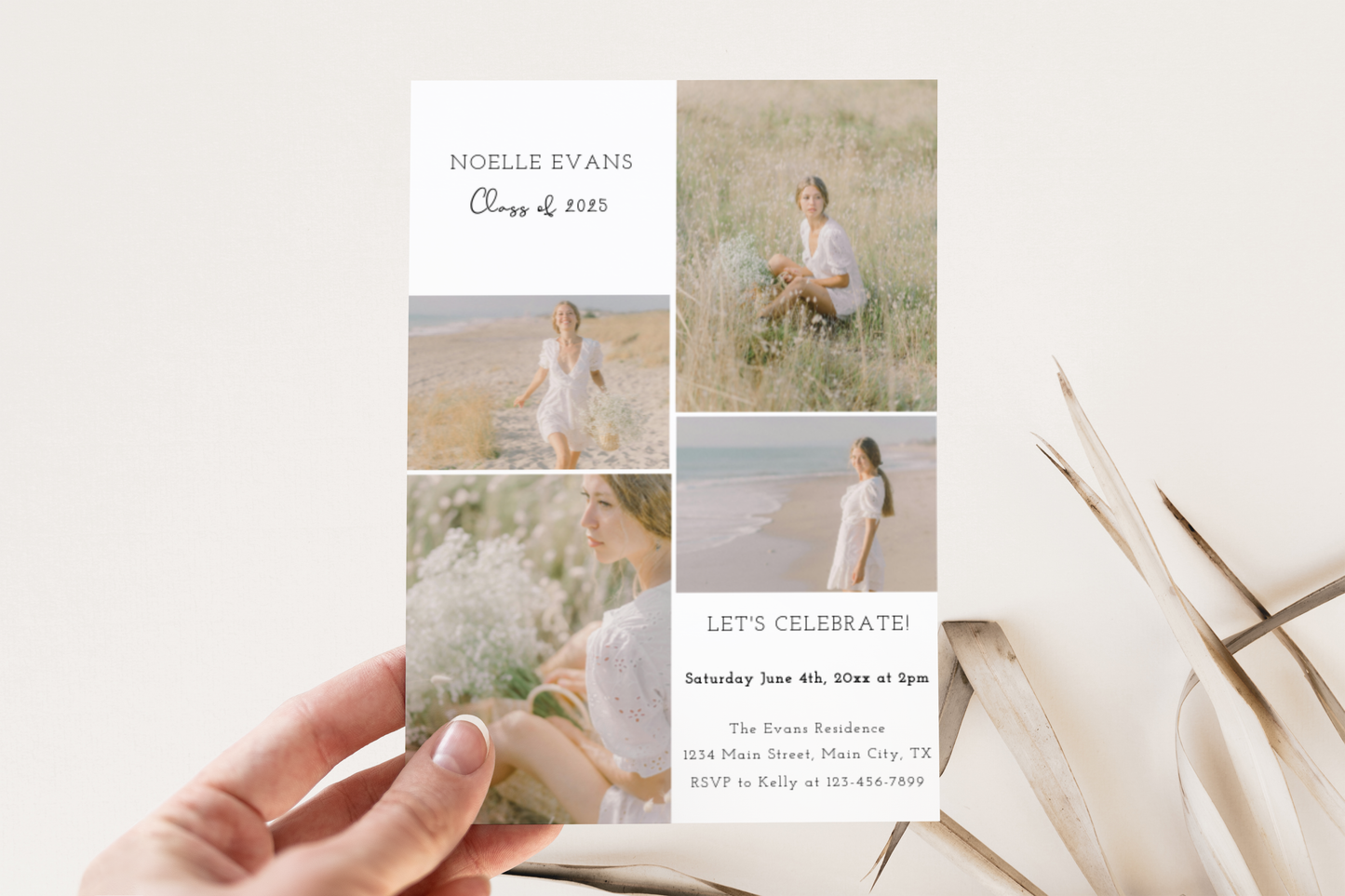 2025 Senior Graduation Announcement Template EWP112