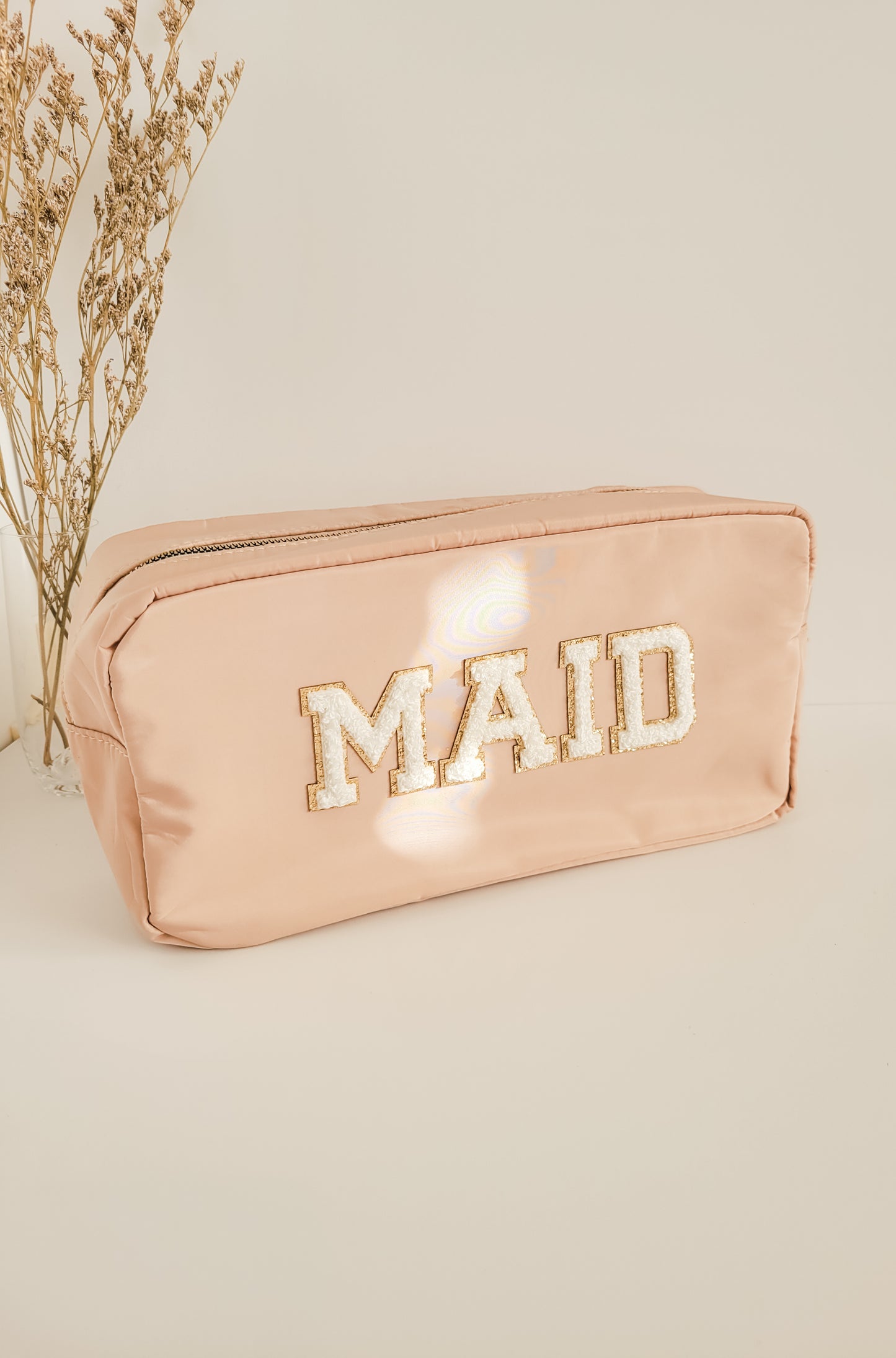 Custom Bridal Party Makeup Bags With Patches