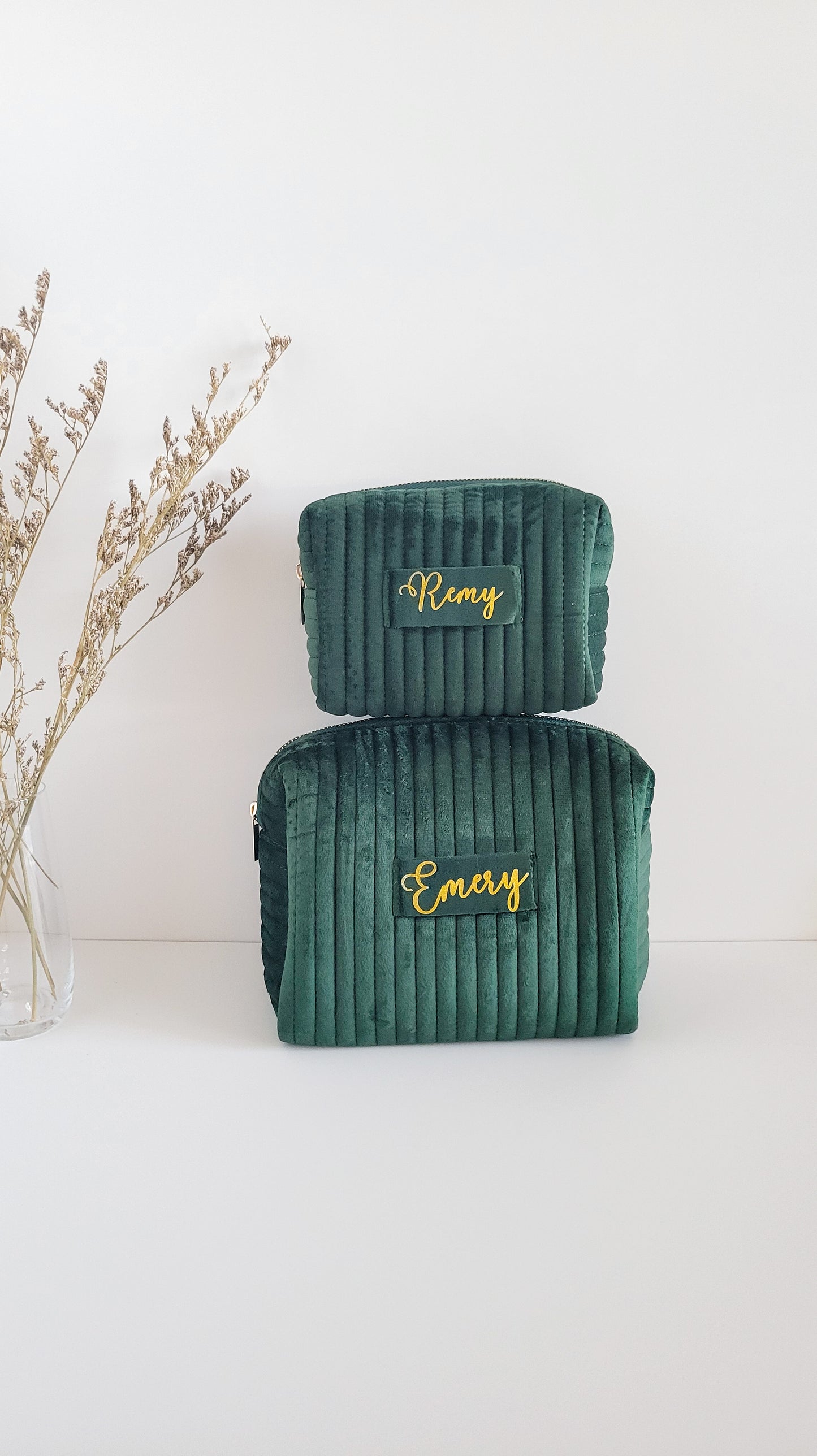 Personalized Velvet Makeup Bag