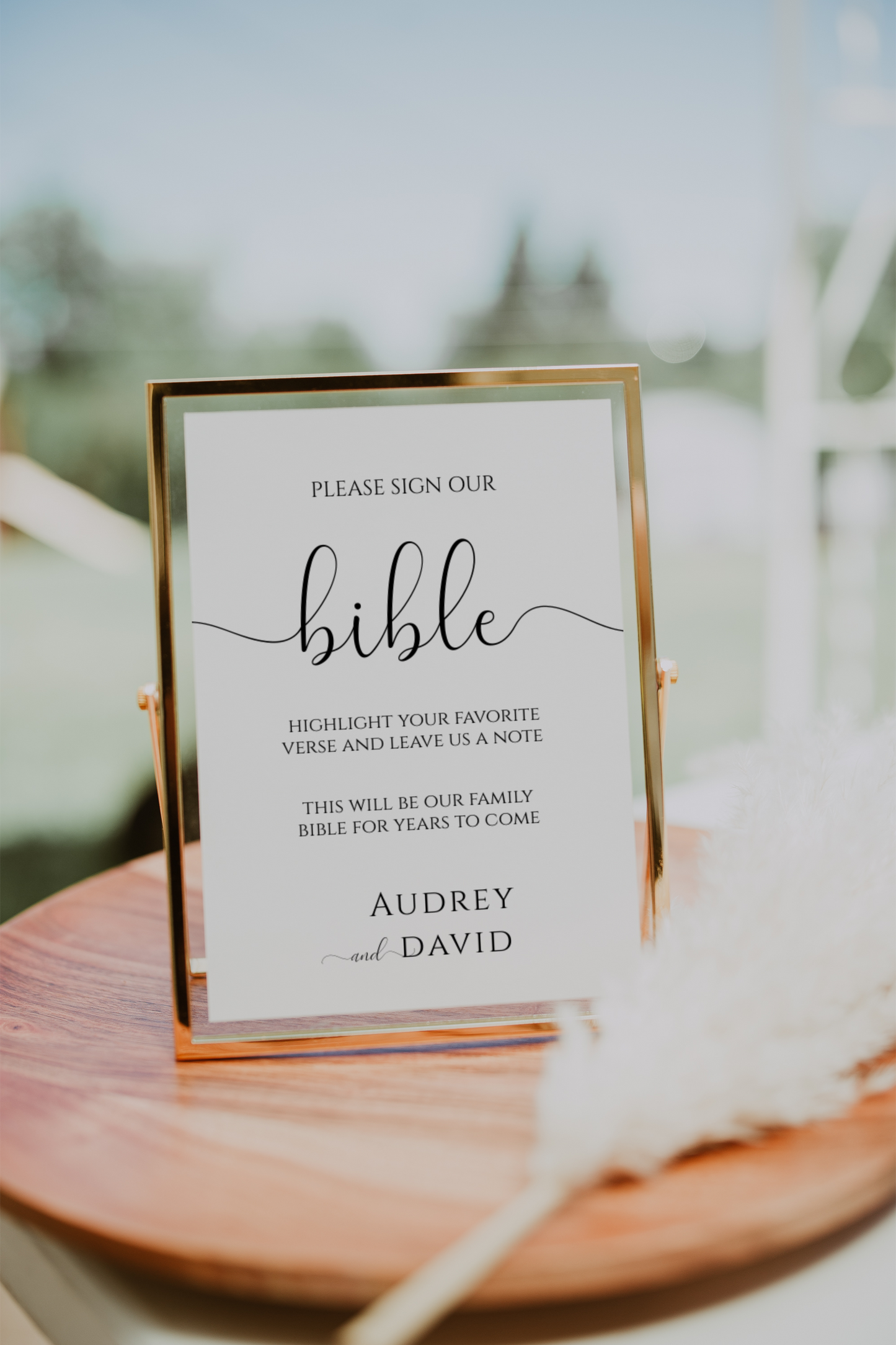 Wedding Bible Guest Book Sign EWP001