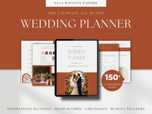 The Ultimate All In One Digital Wedding Planner In Terracotta