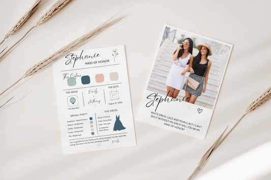 Bridal Party Proposal Card Template