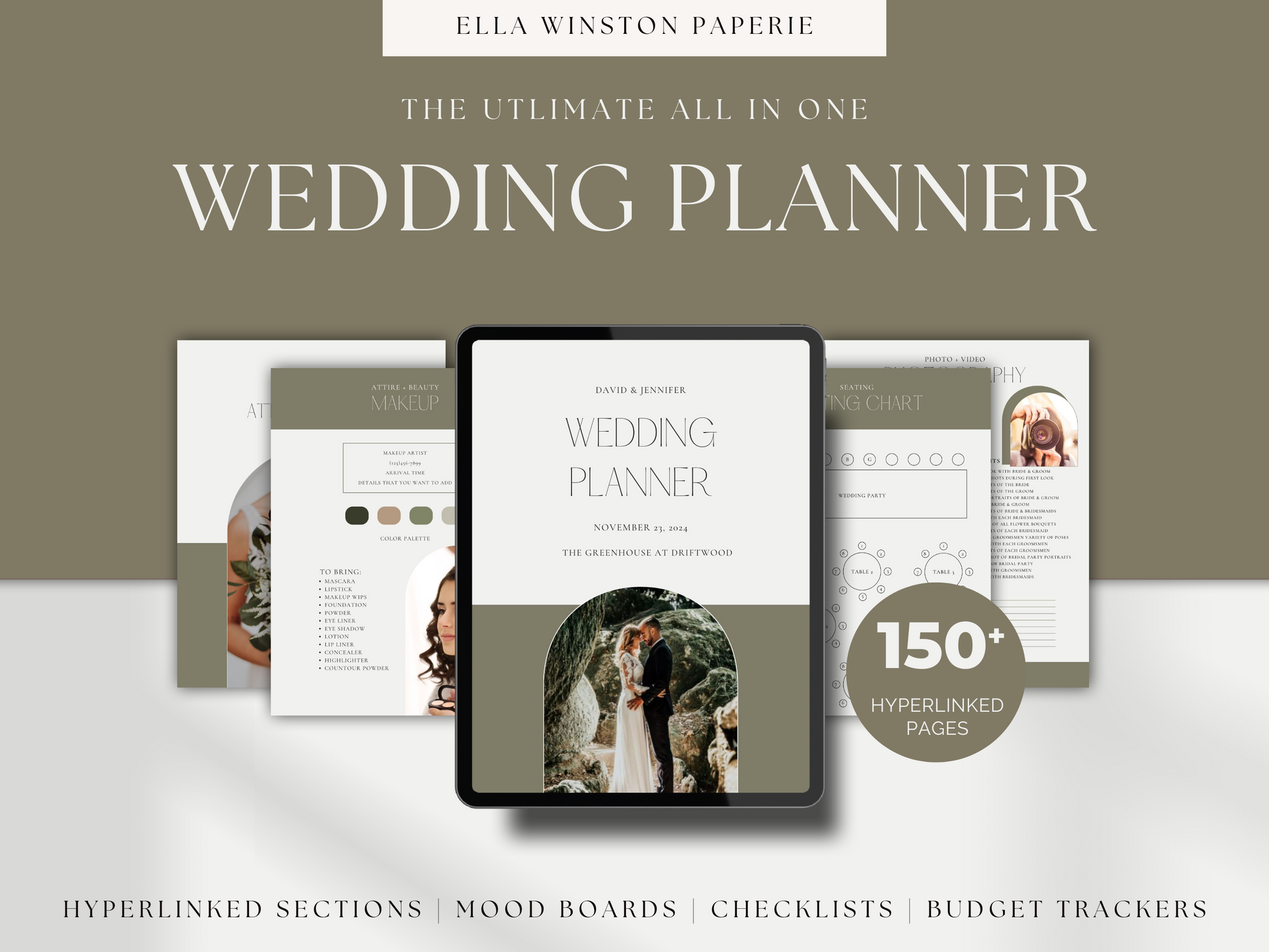 Moss Green Digital Wedding Planner