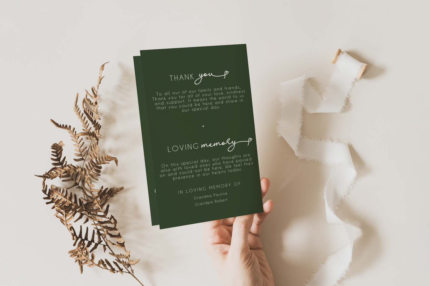 Tallulah Church Wedding Program Template EWP005