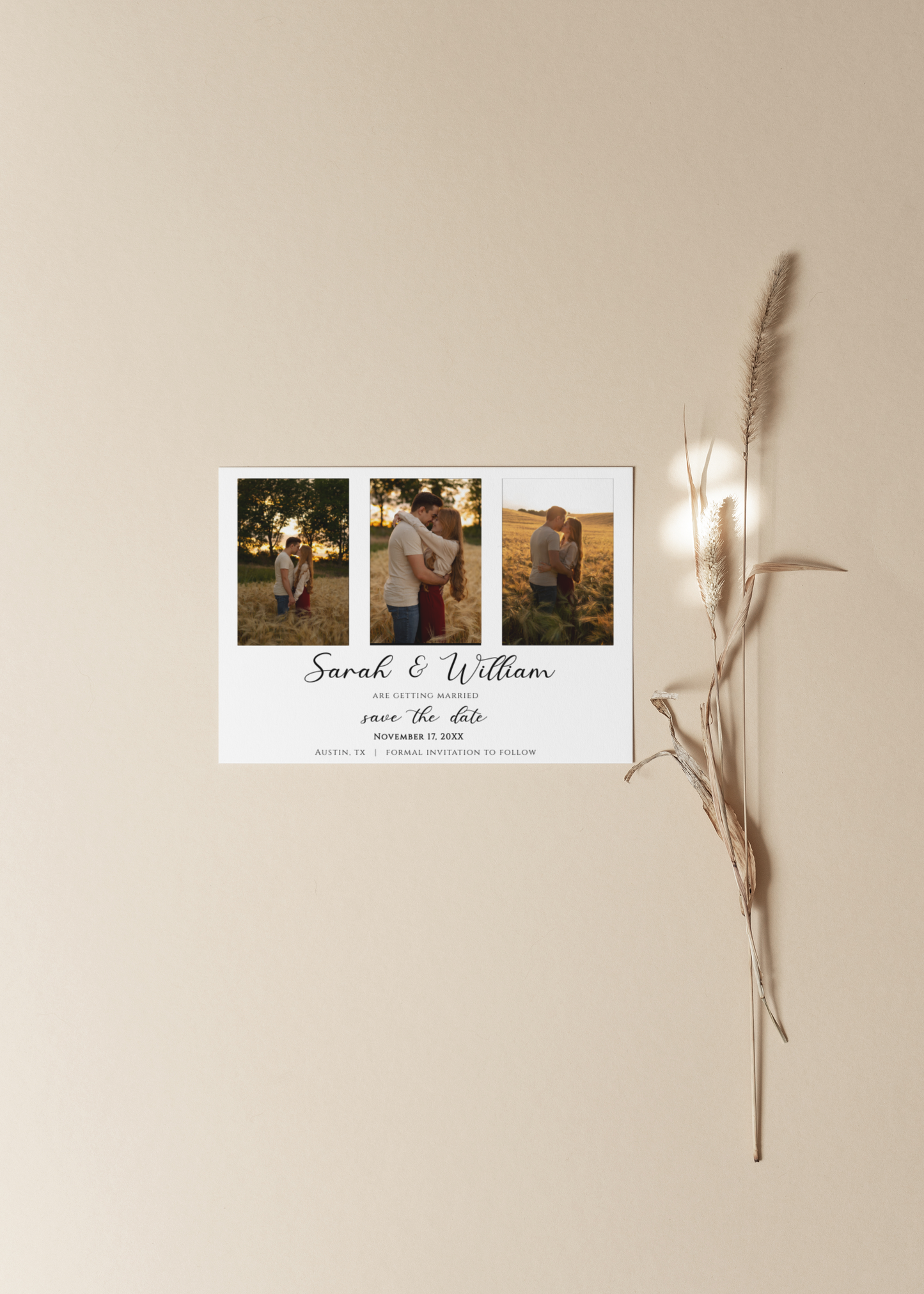 Save the Date Photo Collage Template