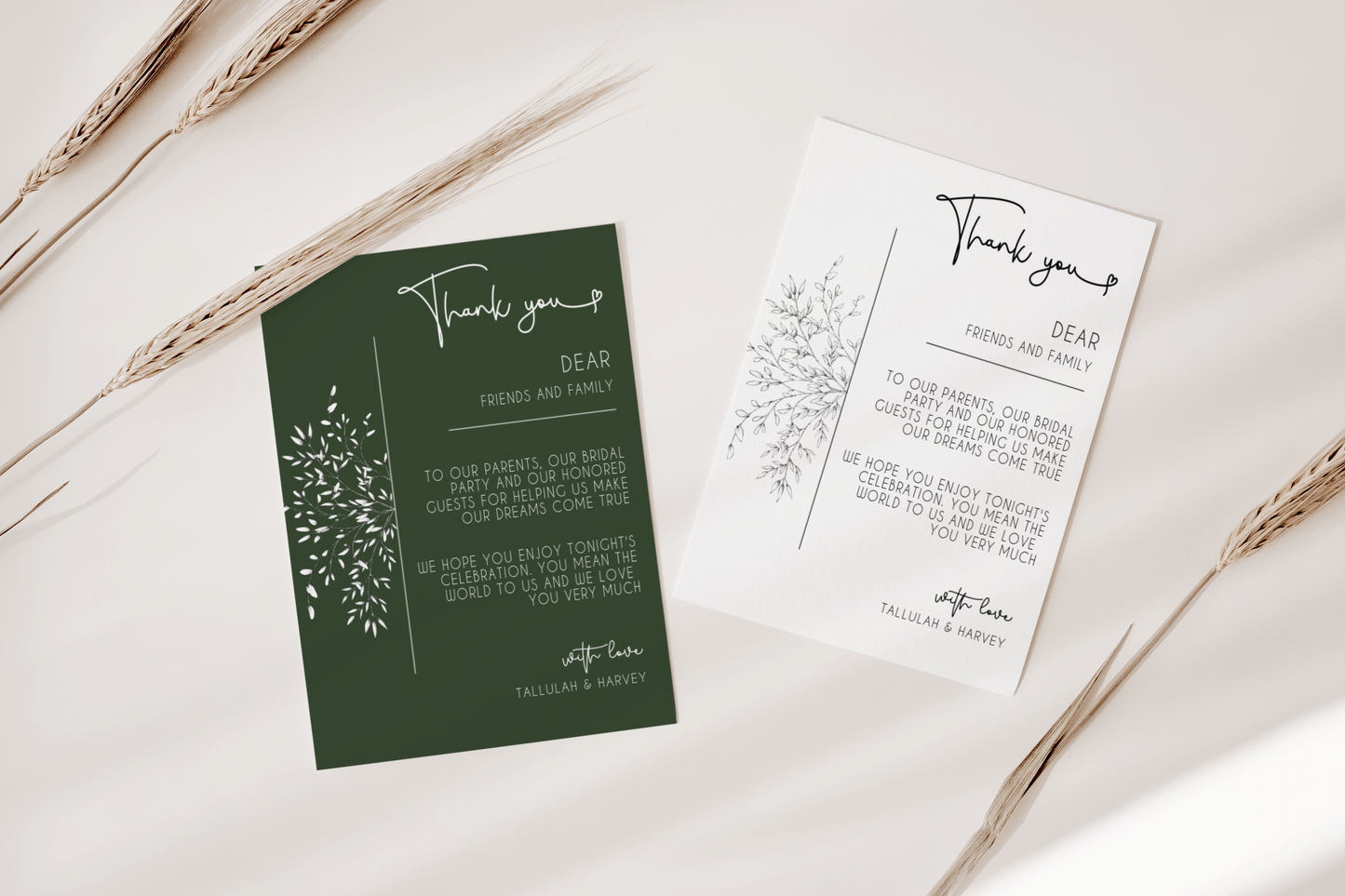 Tallulah Thank You Card Template EWP005