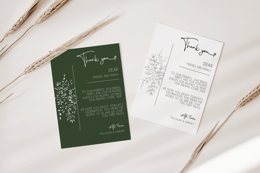 Tallulah Thank You Card Template EWP005