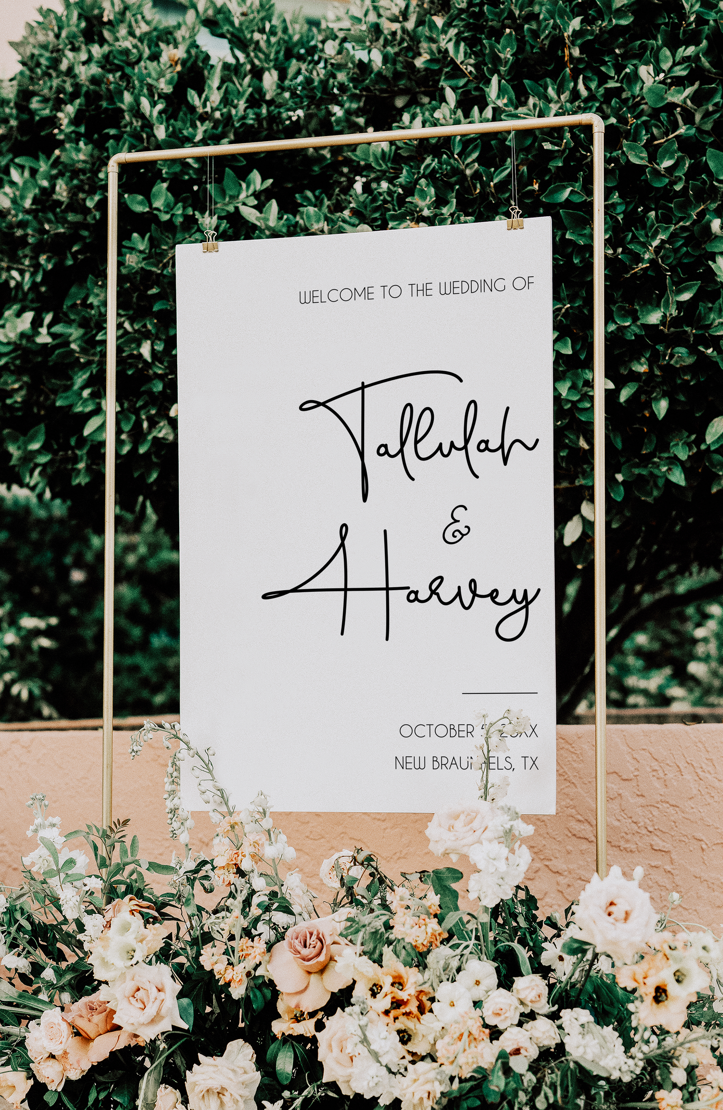 Tallulah Modern Wedding Welcome Sign Template EWP005