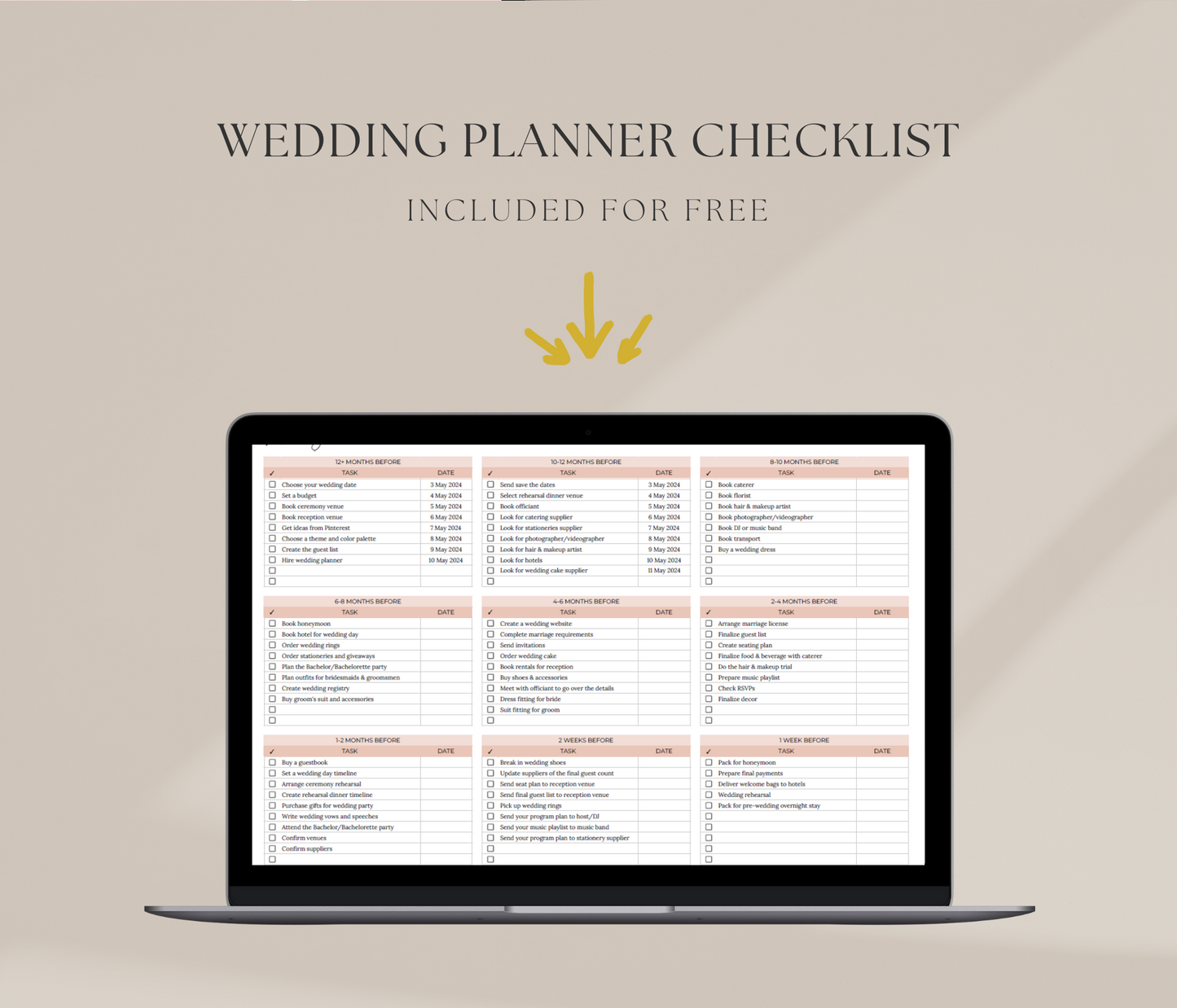 Wedding Budget Spreadsheet Template