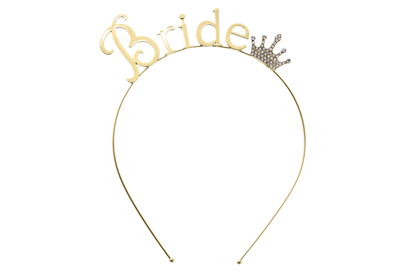 Gold Bride Crown Headband for Bachelorette Party