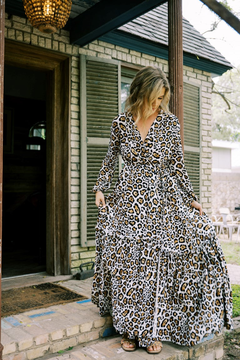 White Animal Print Bridal Robe