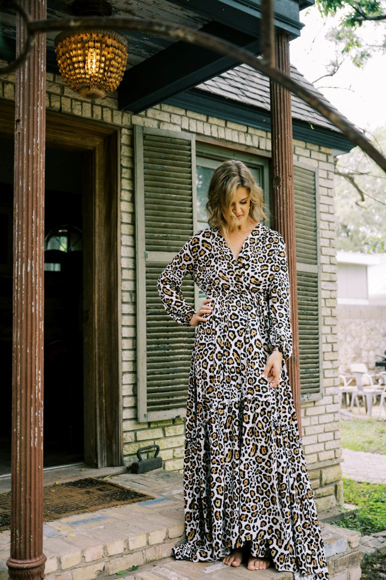 Boho Bridal Robe in Animal Print