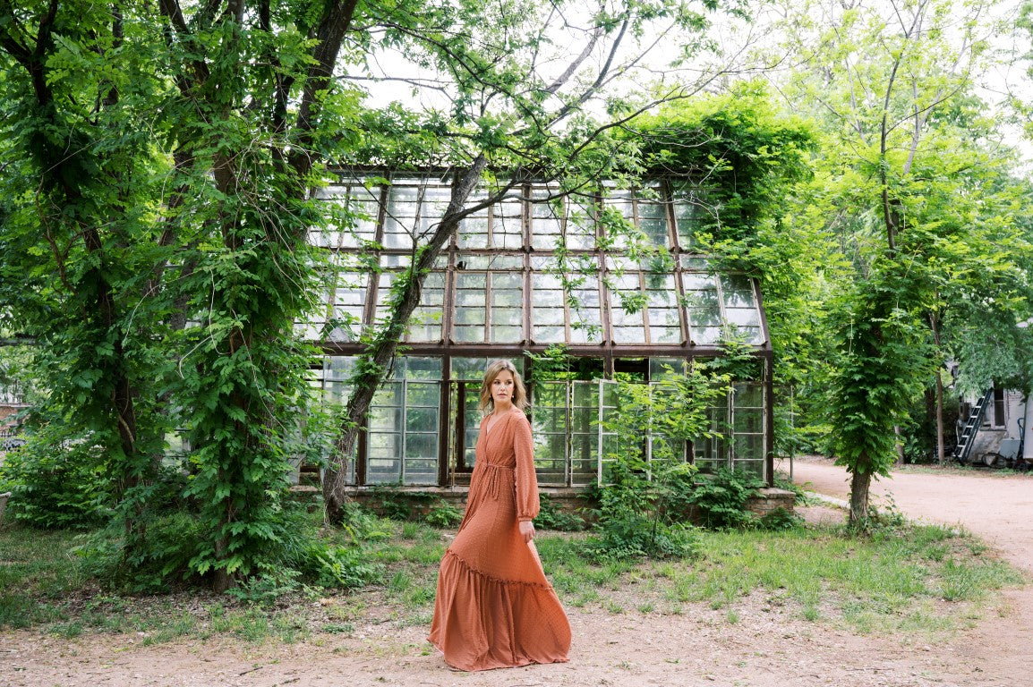 Boho Bridal Robe in Vintage Mauve