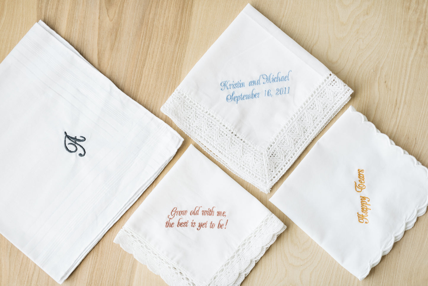 Custom Embroidered Handkerchiefs For Your Wedding Party