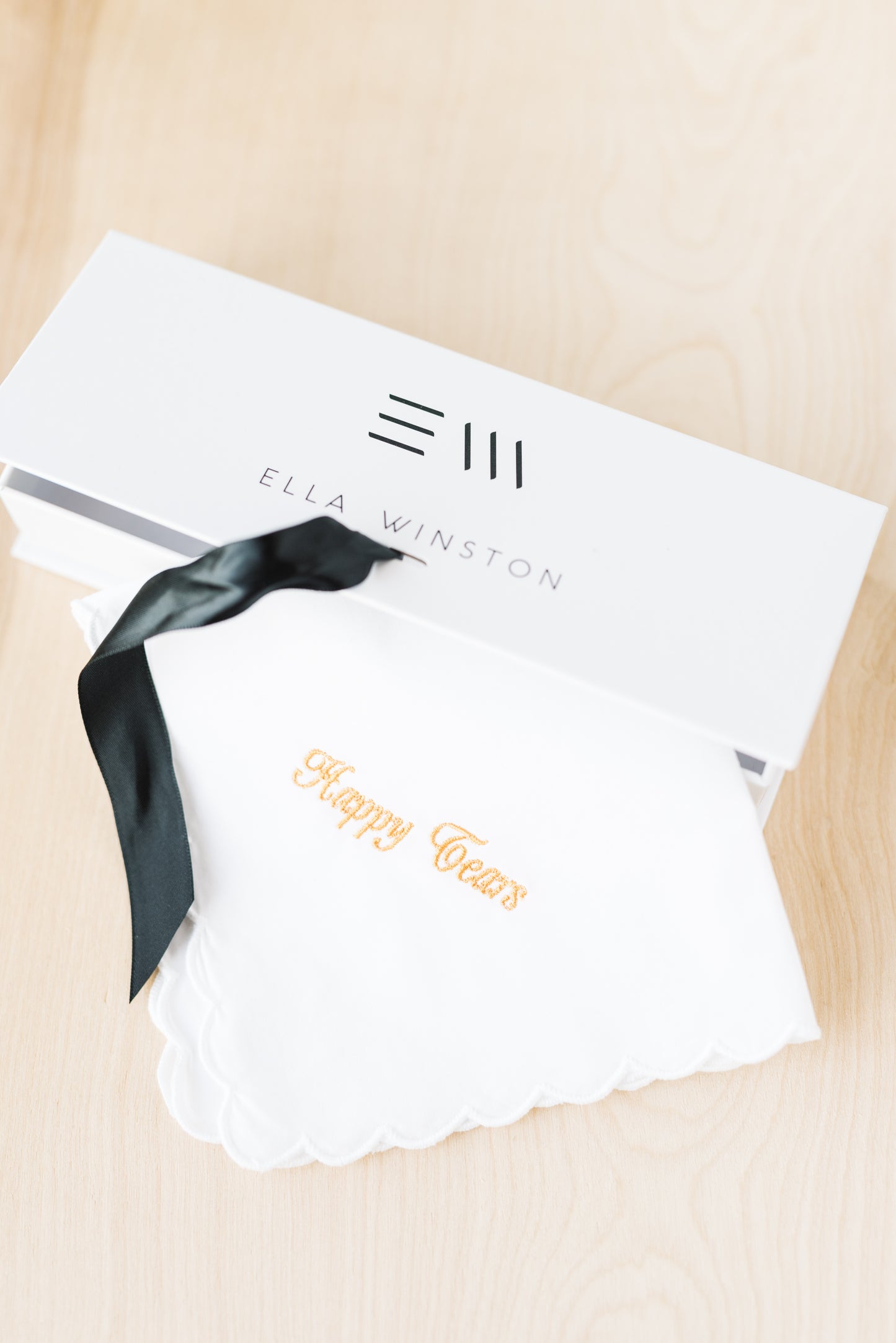 Luxury Gift Box Included With Each Custom Handkerchief