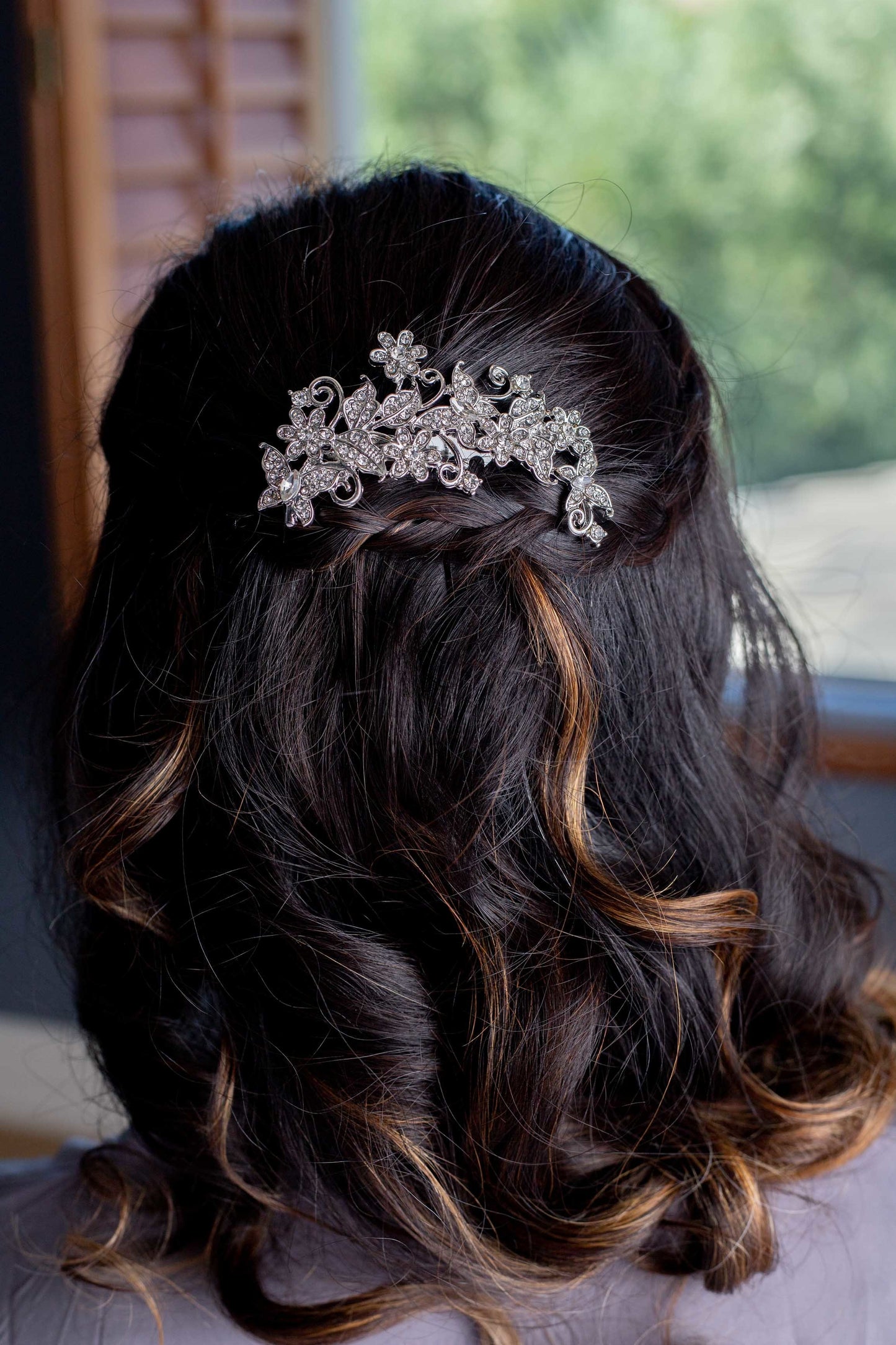 Silver Leaf Bridal Hair Comb