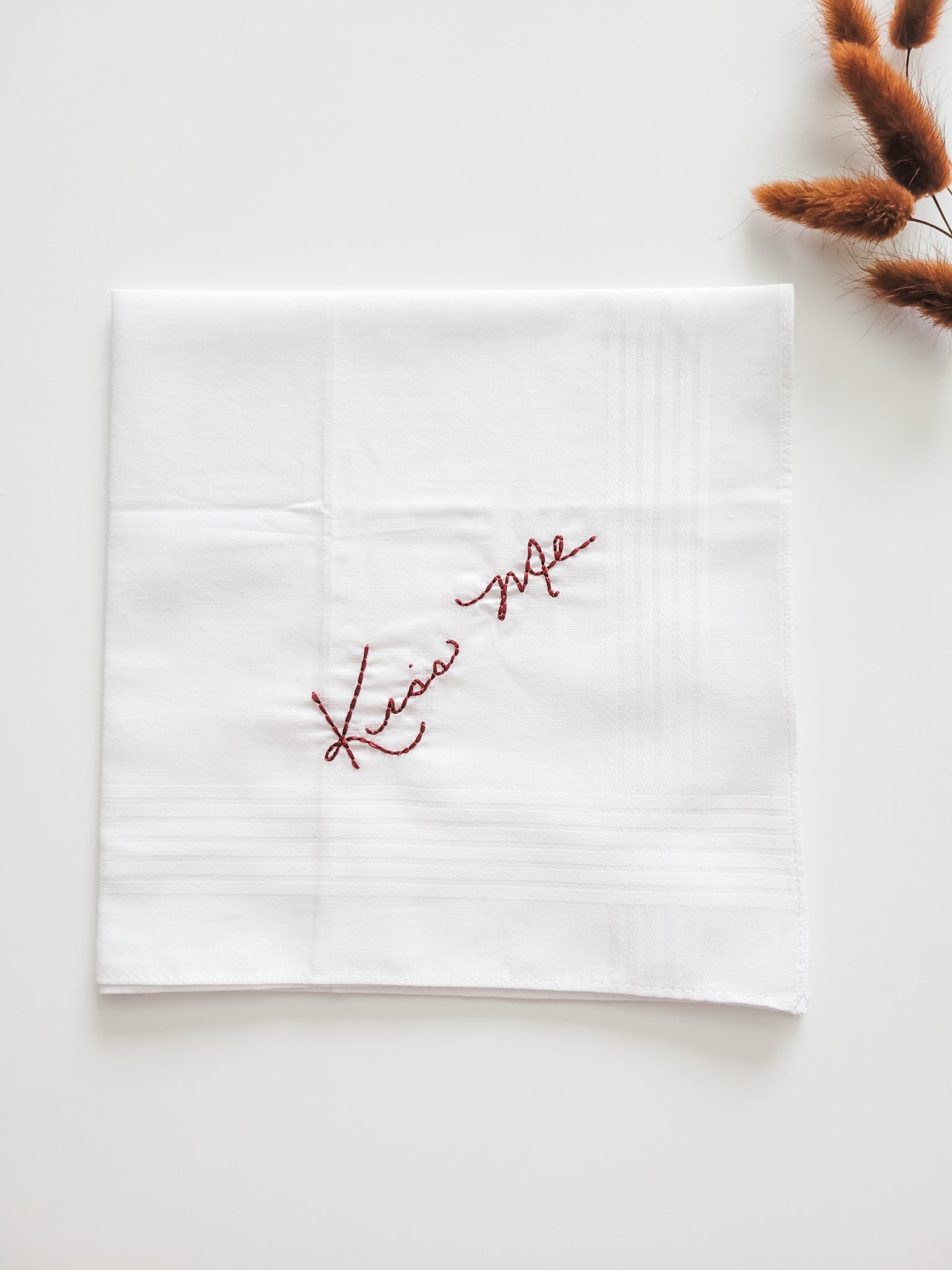 custom handwriting handkerchief for groom