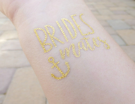 Brides Mates Anchor temporary tattoo on wrist for bachelorette party
